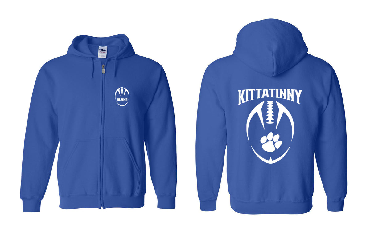 Kittatinny Football Design 8 Zip up Sweatshirt