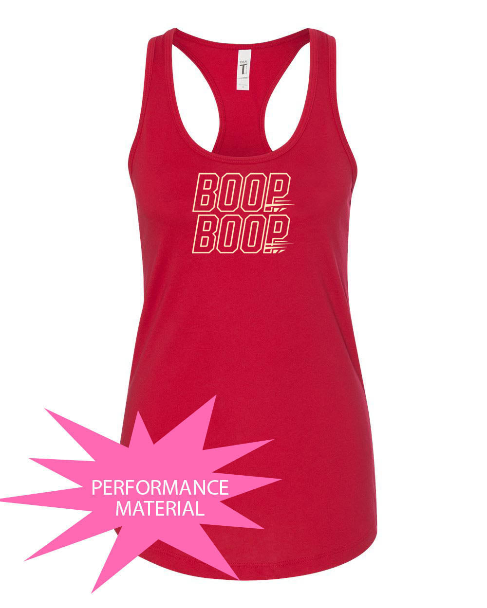 Boop Performance Racerback Tank Top Design 4