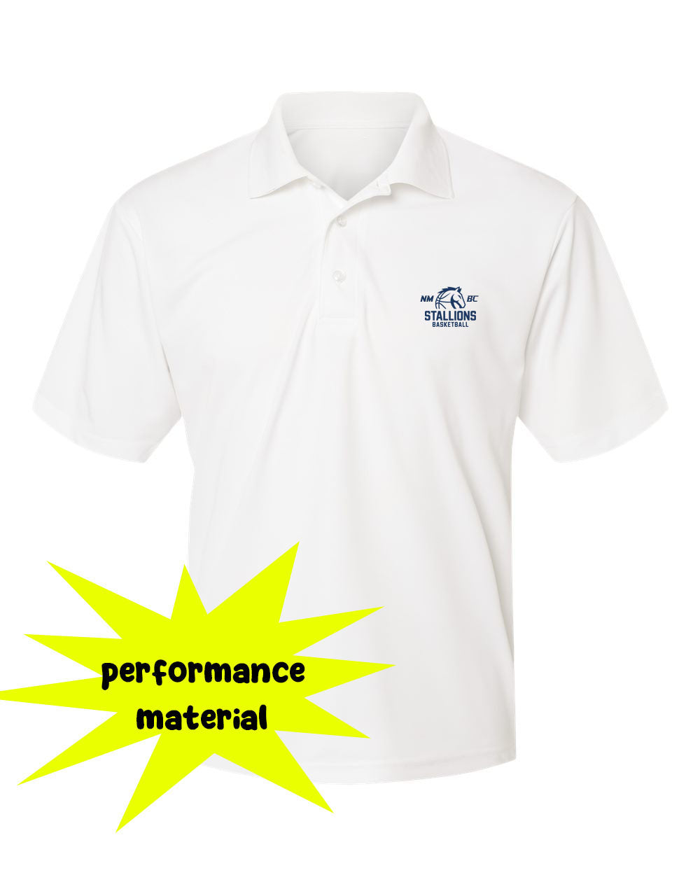 NMB Christian Basketball Performance Material Polo Shirt Design 1