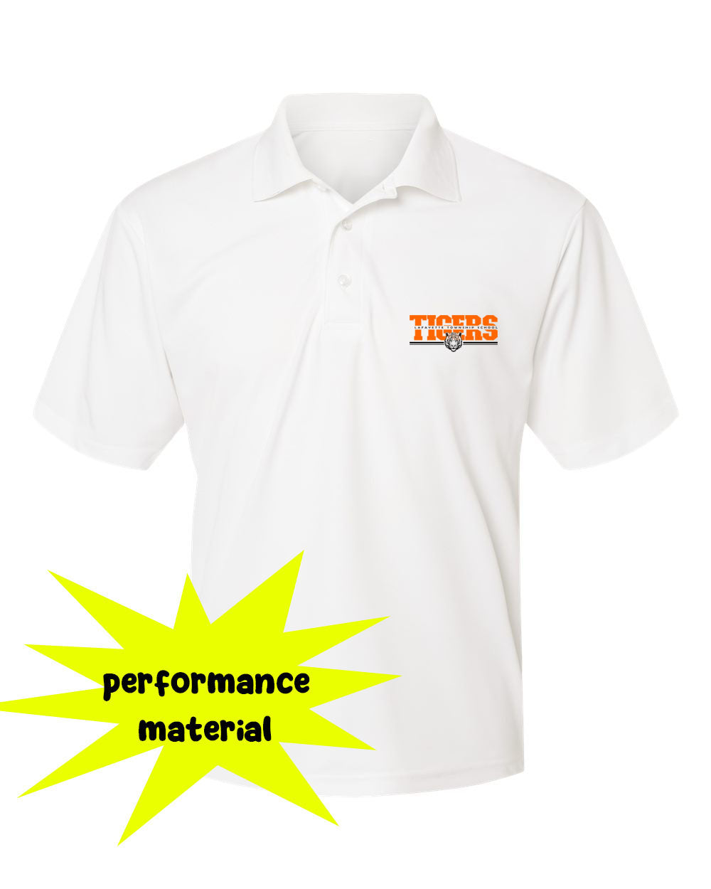 Tigers Performance Material Polo T-Shirt Design 16