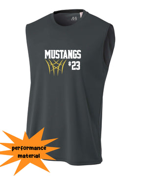 Mustangs Basketball Design 8 Men's Performance Tank Top
