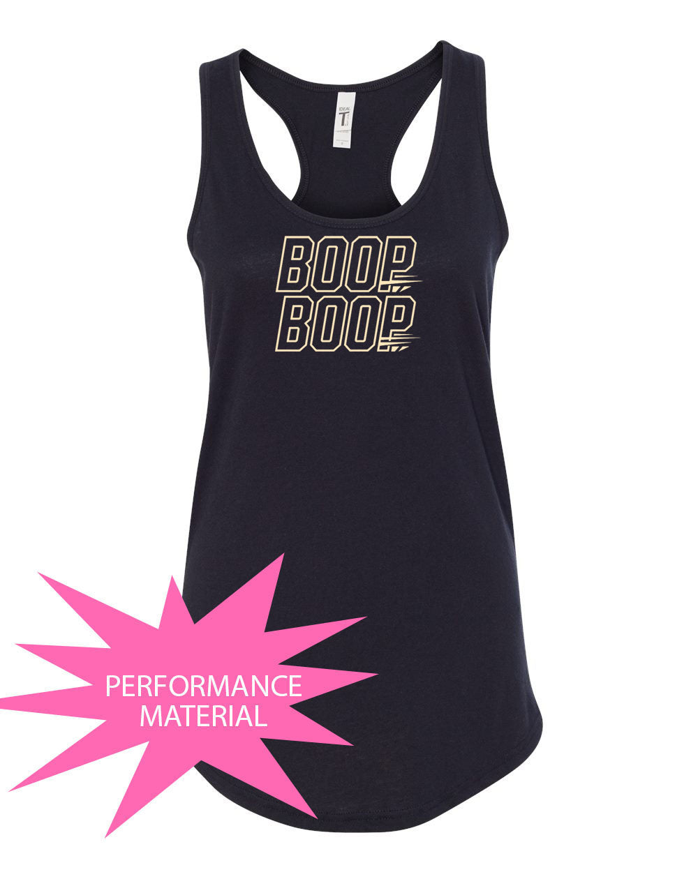 Boop Performance Racerback Tank Top Design 4