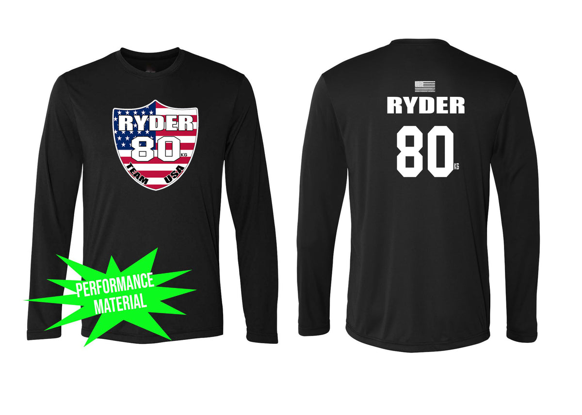 Ryder Wrestling Team USA Performance Material Long Sleeve Shirt