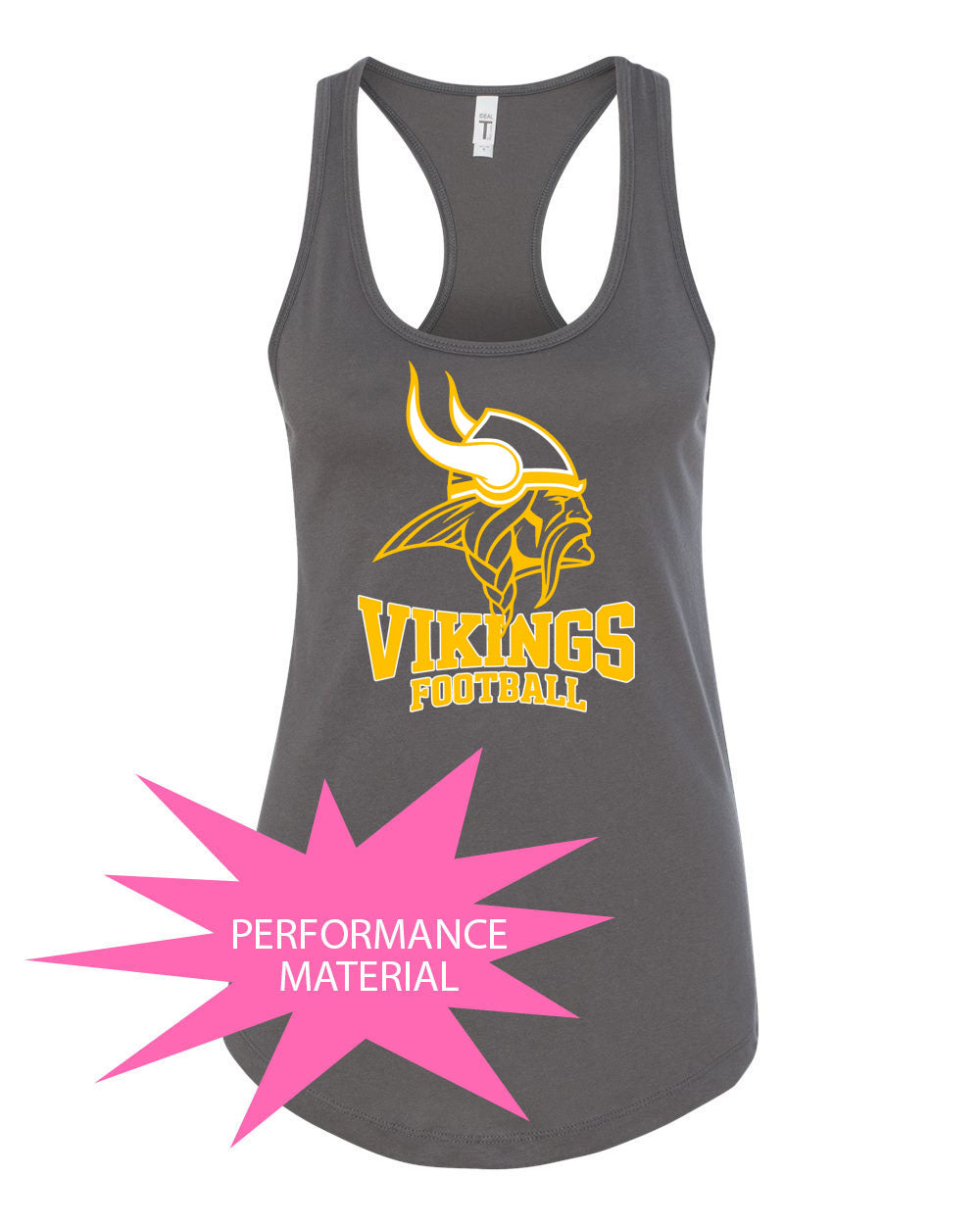 Vikings Football Design 5 Performance Racerback Tank Top