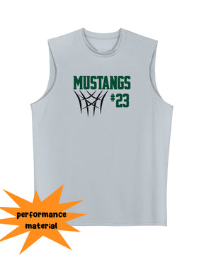 Mustangs Basketball Design 8 Men's Performance Tank Top
