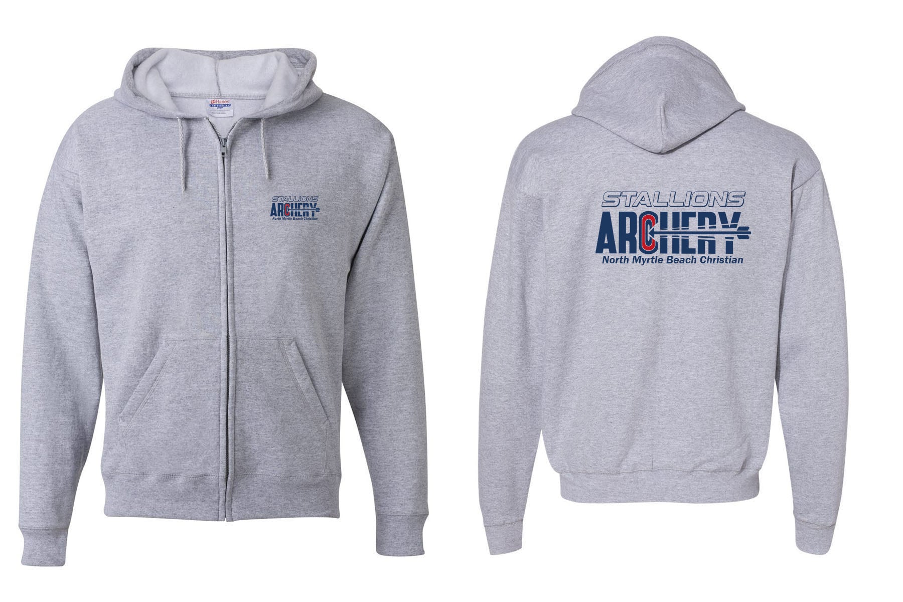 NMB Christian School Archery design 1 Zip up Sweatshirt
