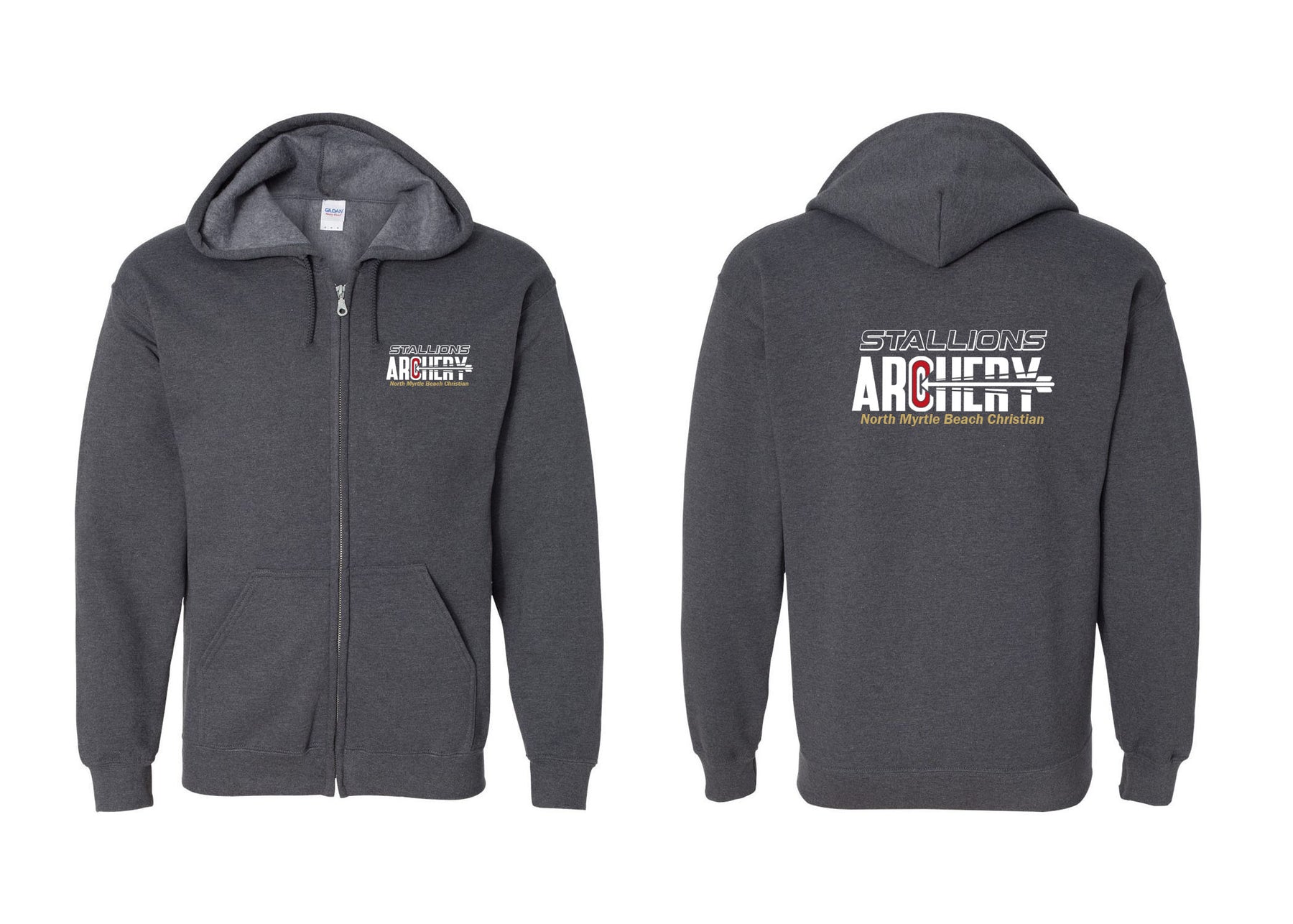 NMB Christian School Archery design 1 Zip up Sweatshirt