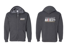 NMB Christian School Archery design 1 Zip up Sweatshirt