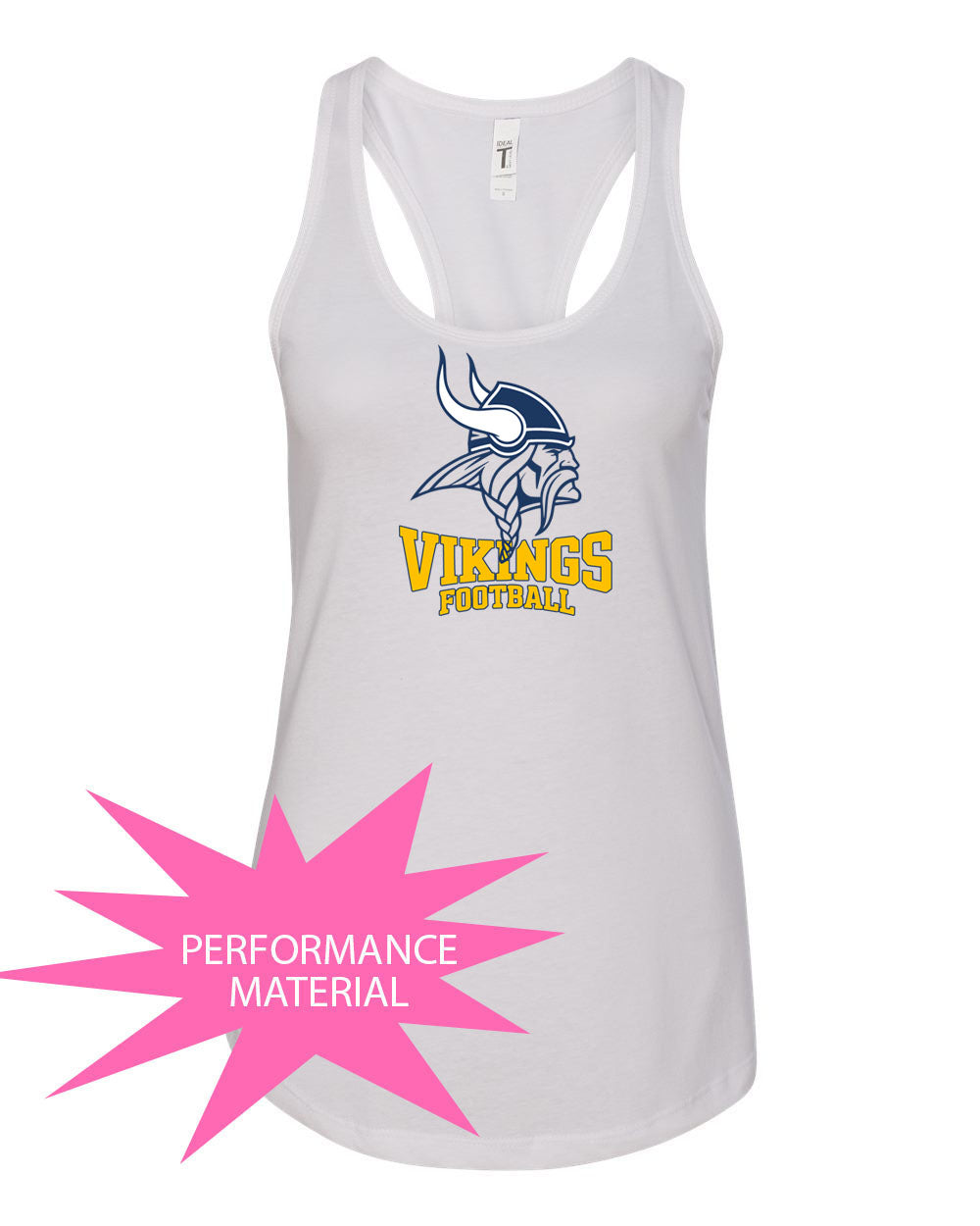 Vikings Football Design 5 Performance Racerback Tank Top