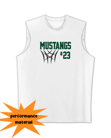 Mustangs Basketball Design 8 Men's Performance Tank Top