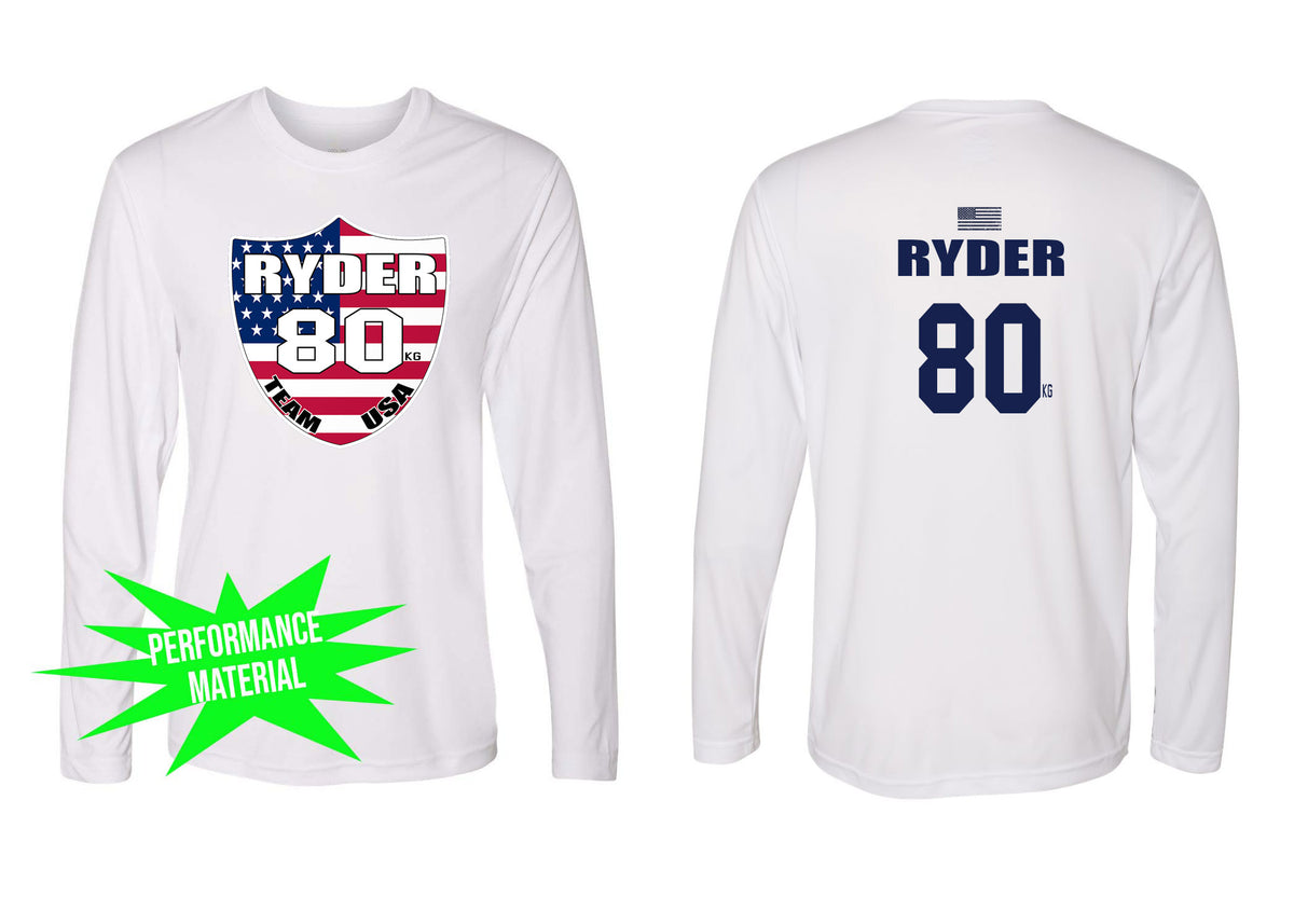 Ryder Wrestling Team USA Performance Material Long Sleeve Shirt