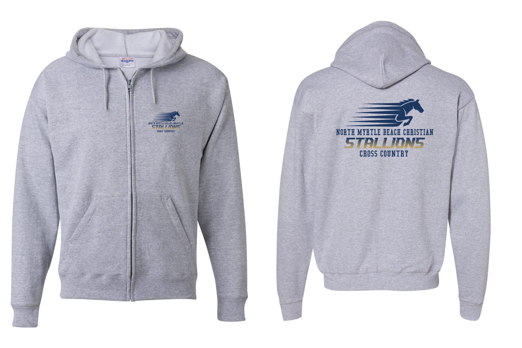 NMB Christian School Cross Country design 1 Zip up Sweatshirt