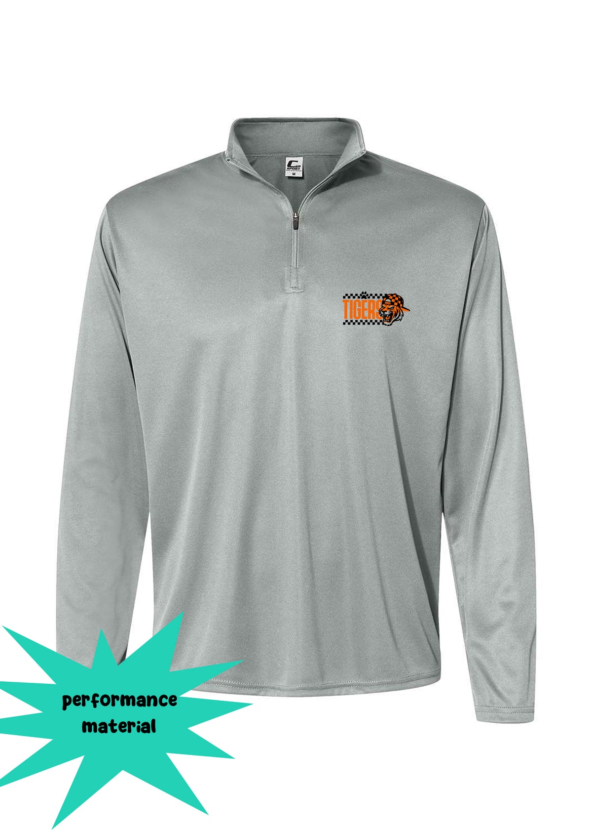 Tigers Quarter Zip Long Sleeve Design 19