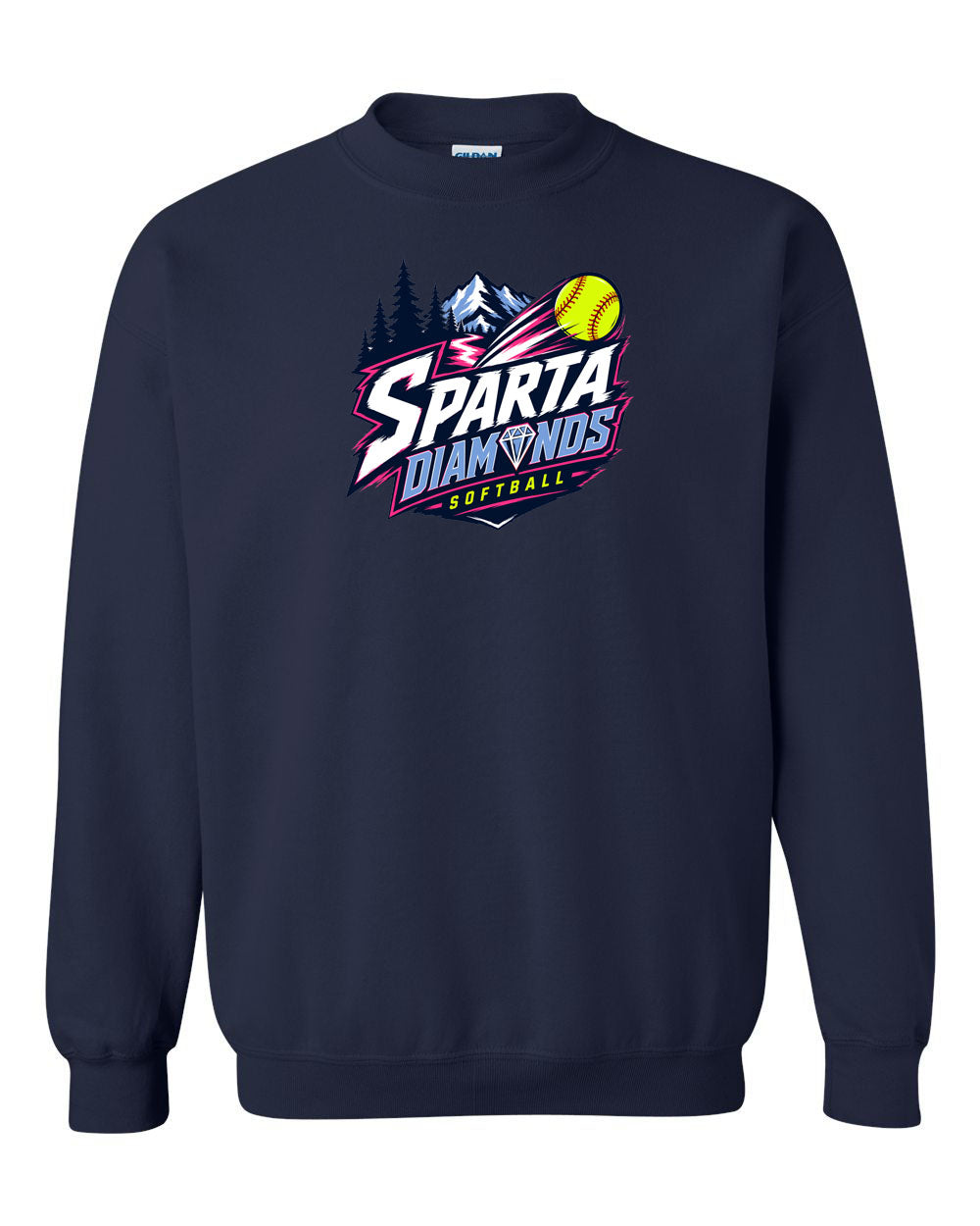 Sparta Diamonds Non Hooded Sweatshirt Design 1