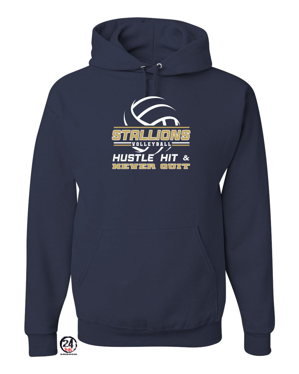 NMB Christian School Volleyball Hooded Sweatshirt Design 1