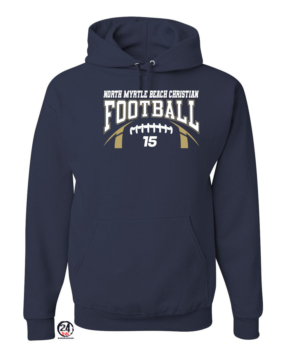NMB Christian School Football Hooded Sweatshirt Design 2