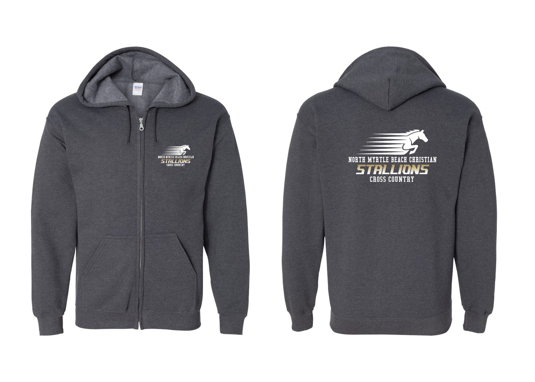 NMB Christian School Cross Country design 1 Zip up Sweatshirt