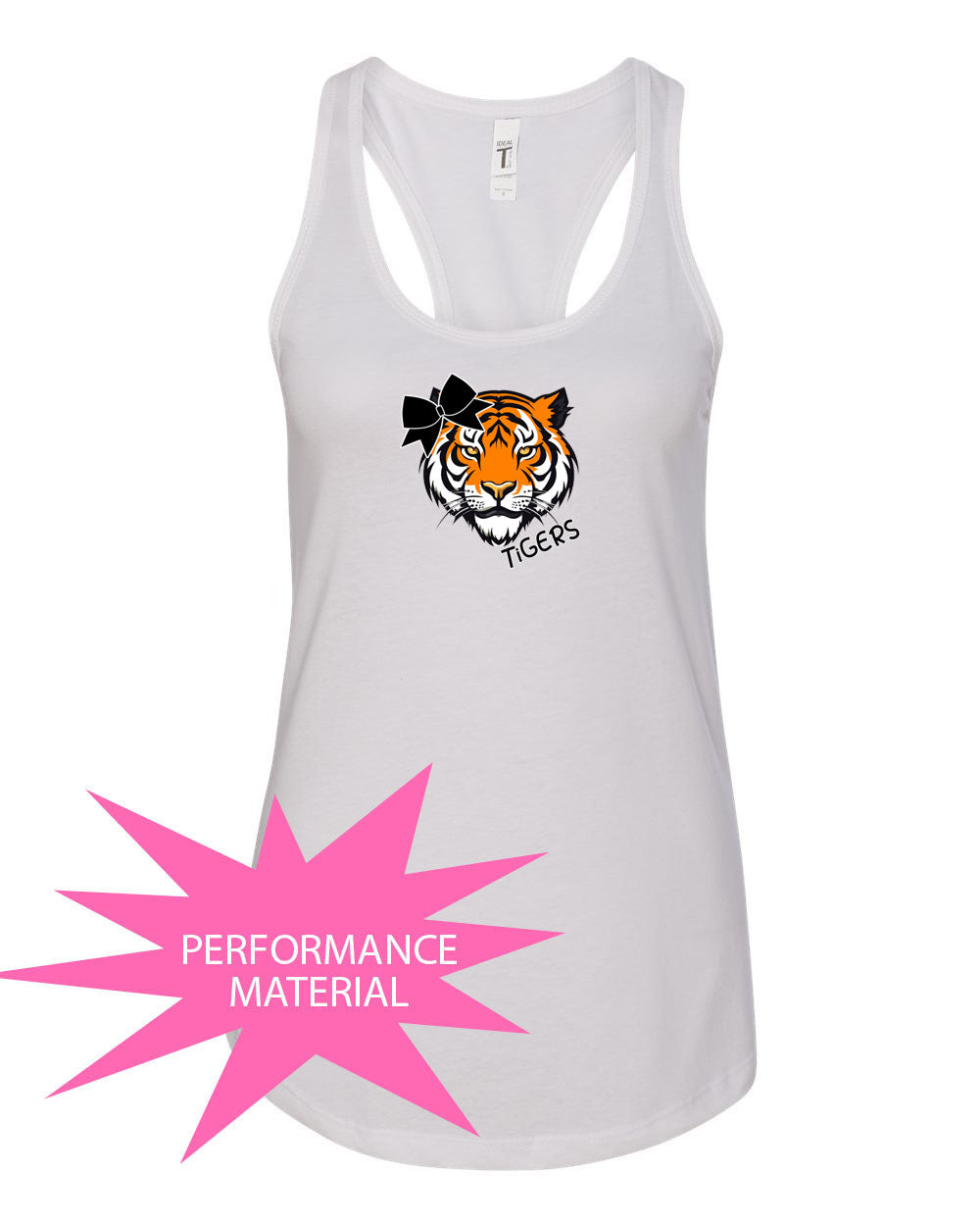 Tigers Cheer Performance Racerback Tank Top Design 5