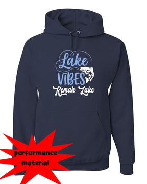 Kemah Lake Performance Hooded Sweatshirt Design 3