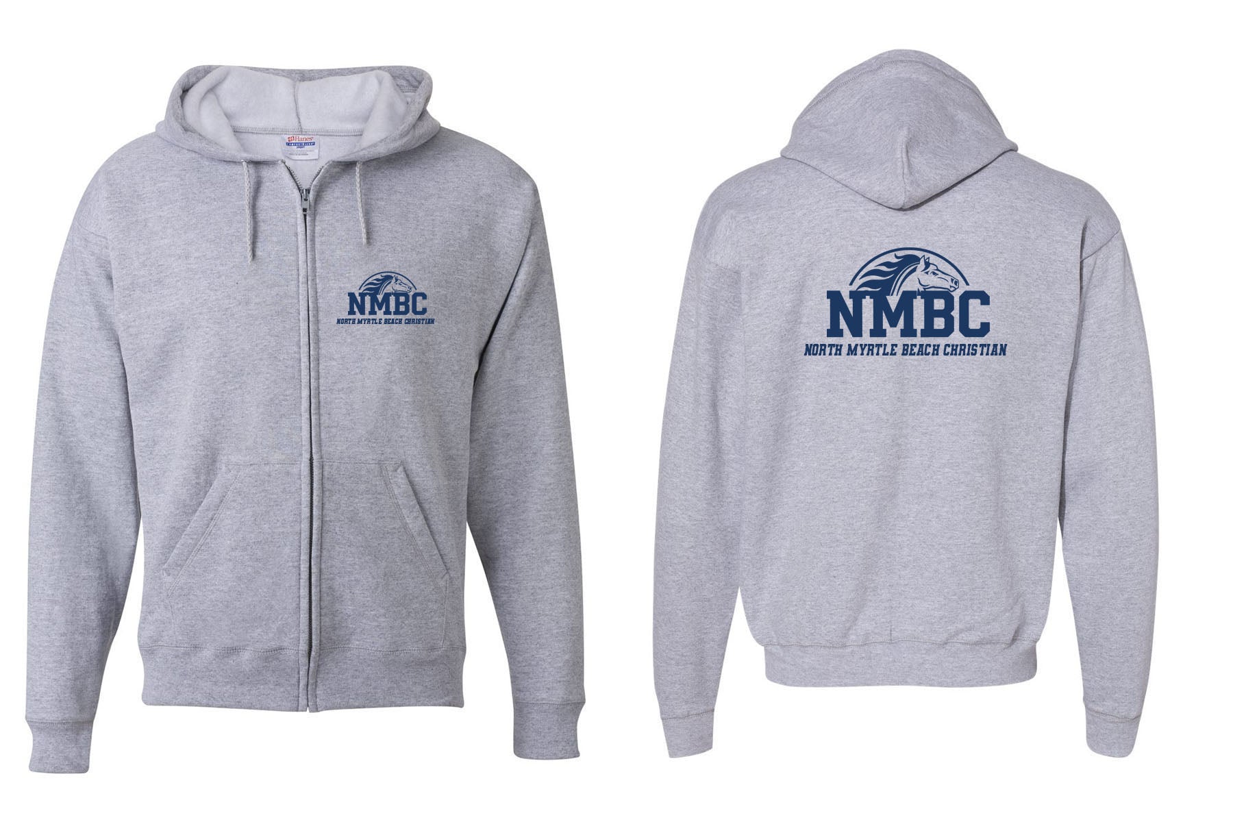 NMB Christian School Spiritwear design 4 Zip up Sweatshirt