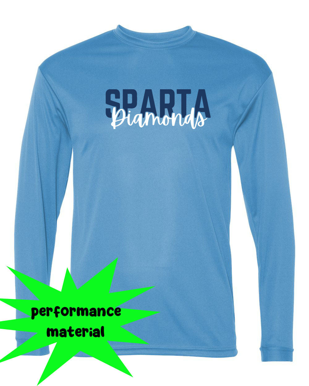 Sparta Diamonds Performance Material Long Sleeve Shirt Design 3