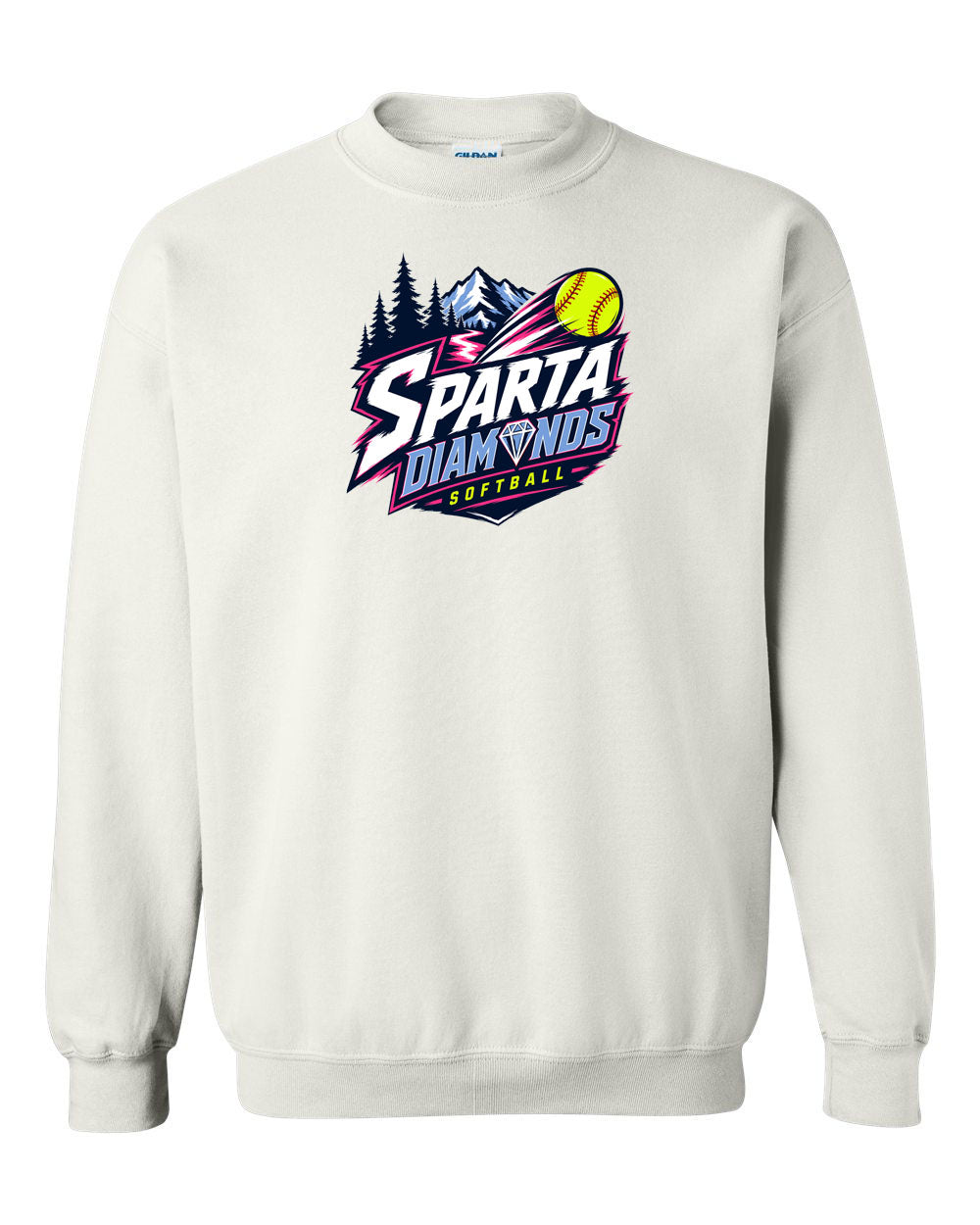 Sparta Diamonds Non Hooded Sweatshirt Design 1