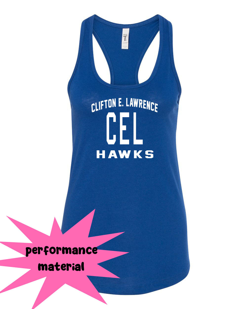 Clifton E. Lawrence Performance Racerback Tank Top Design 3
