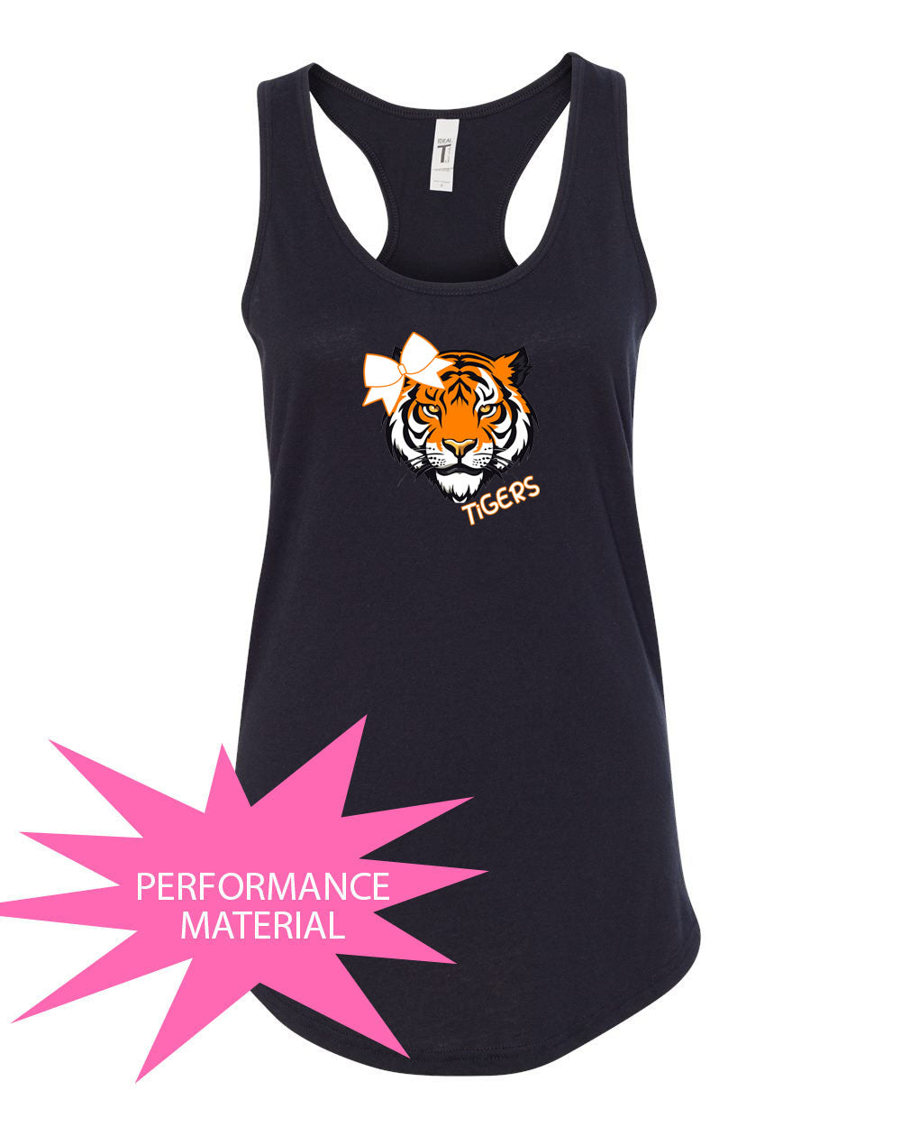 Tigers Cheer Performance Racerback Tank Top Design 5