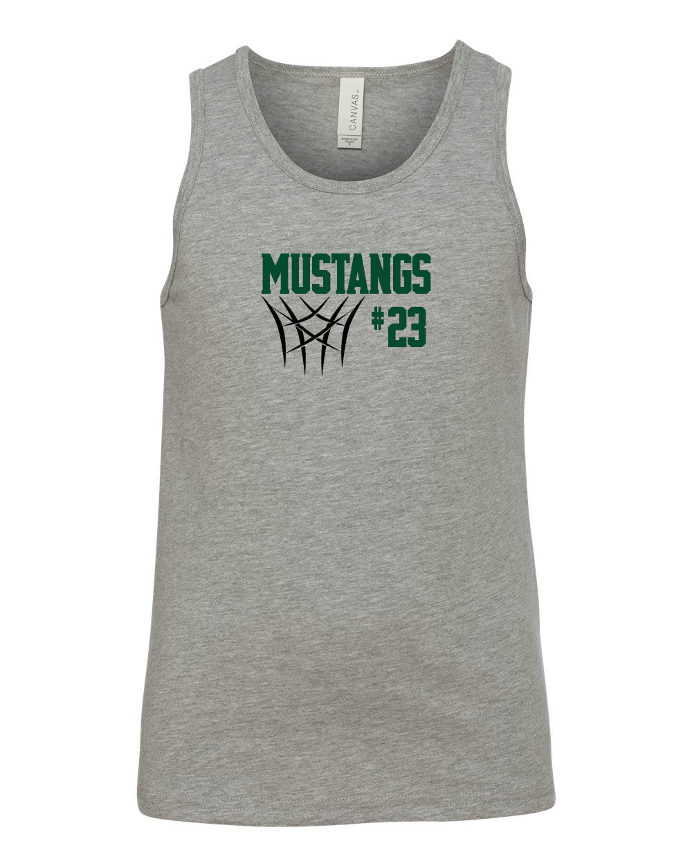 Mustangs Basketball design 8 Muscle Tank Top