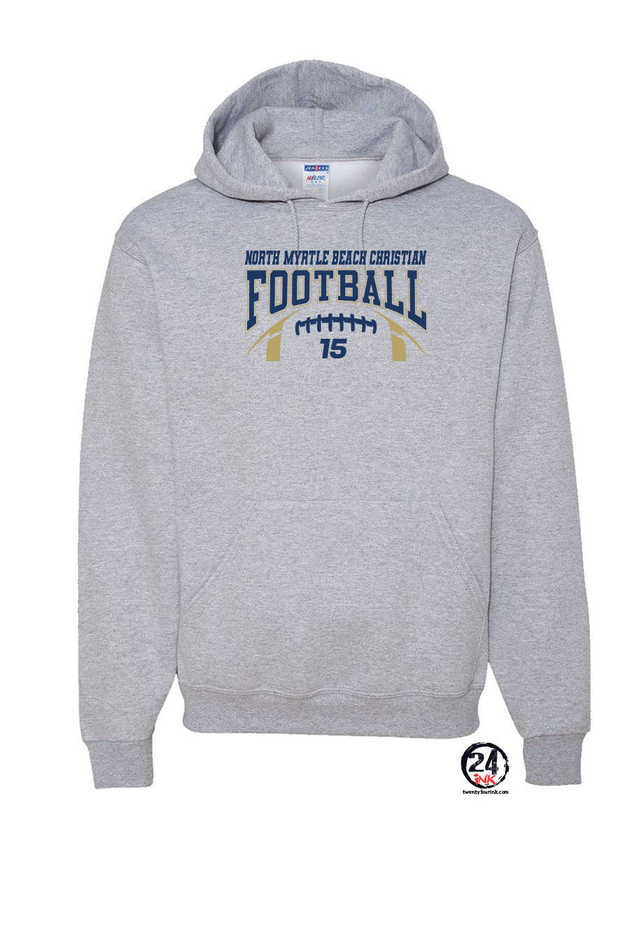 NMB Christian School Football Hooded Sweatshirt Design 2