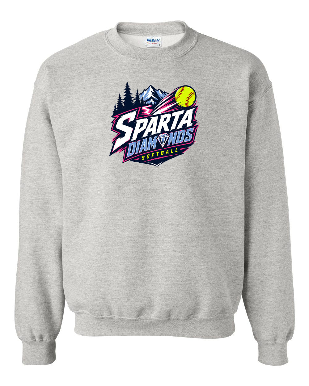 Sparta Diamonds Non Hooded Sweatshirt Design 1
