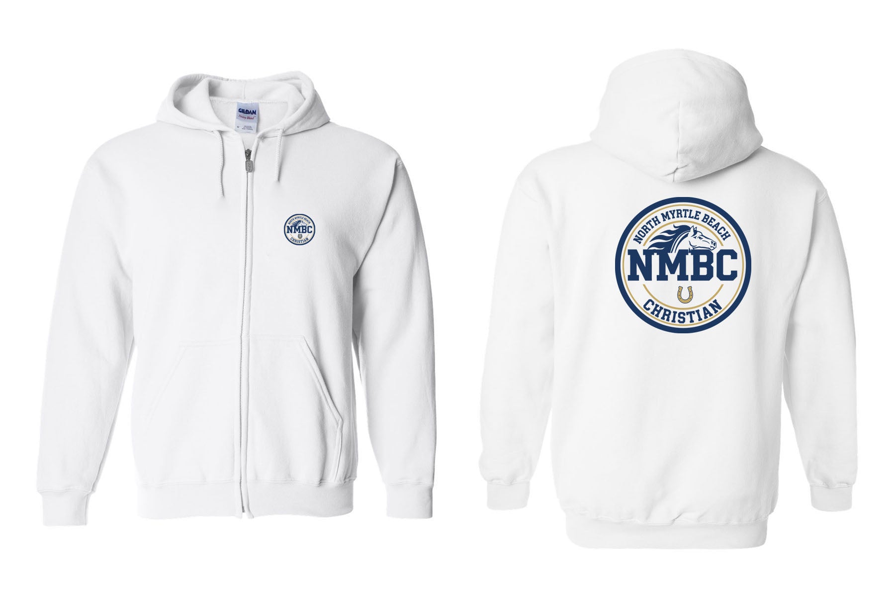 NMB Christian School Spiritwear design 3 Zip up Sweatshirt