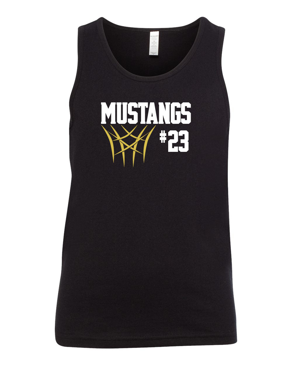 Mustangs Basketball design 8 Muscle Tank Top