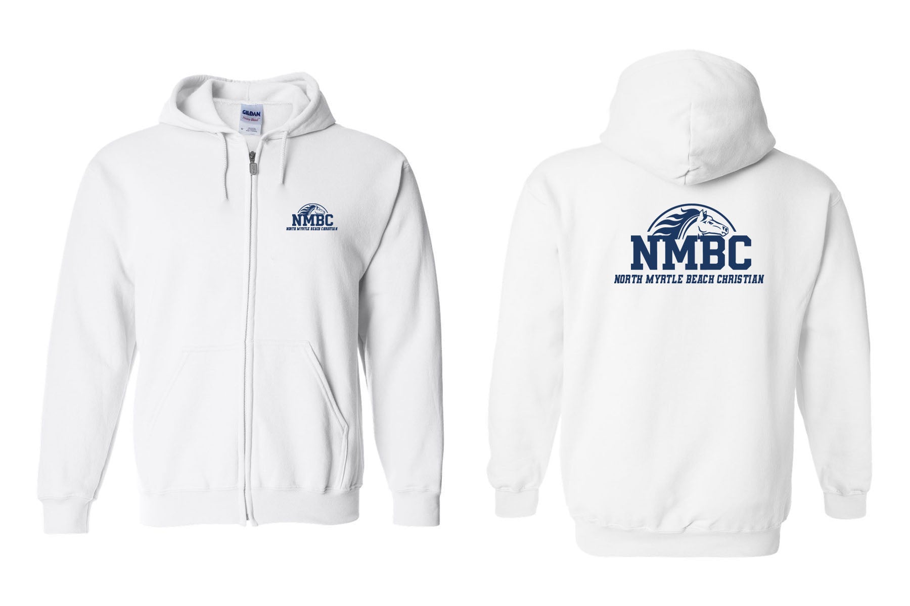 NMB Christian School Spiritwear design 4 Zip up Sweatshirt