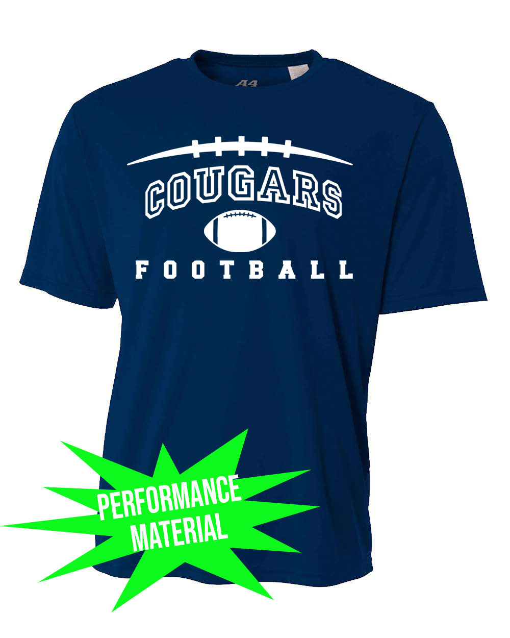 Kittatinny Football Performance Material design  T-Shirt