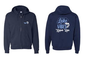 Kemah Lake design 3 Zip up Sweatshirt