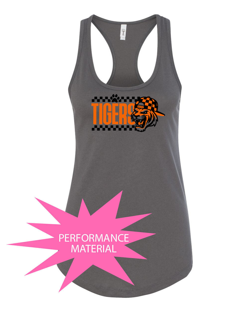 Tigers Performance Racerback Tank Top Design 19