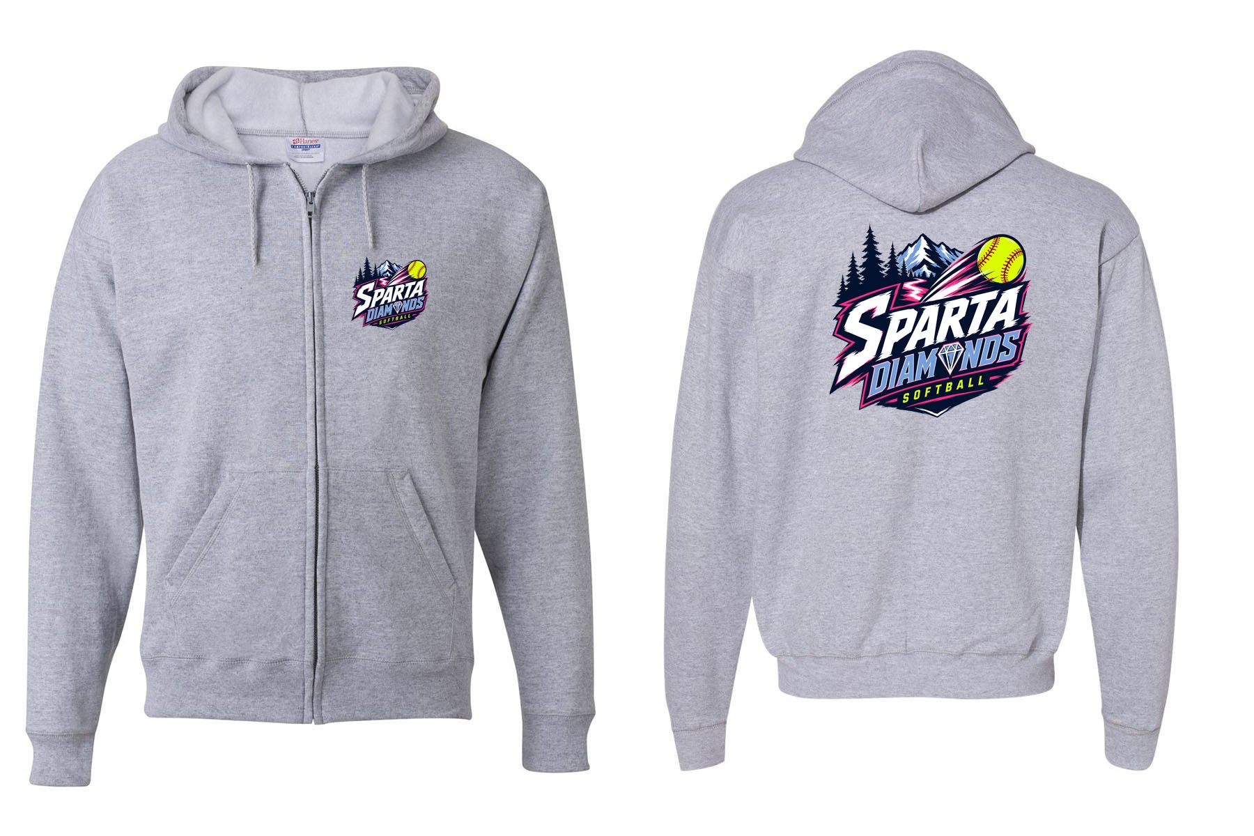 Sparta Diamonds design 1 Zip up Sweatshirt