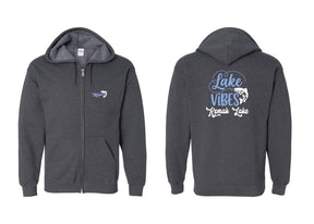 Kemah Lake design 3 Zip up Sweatshirt