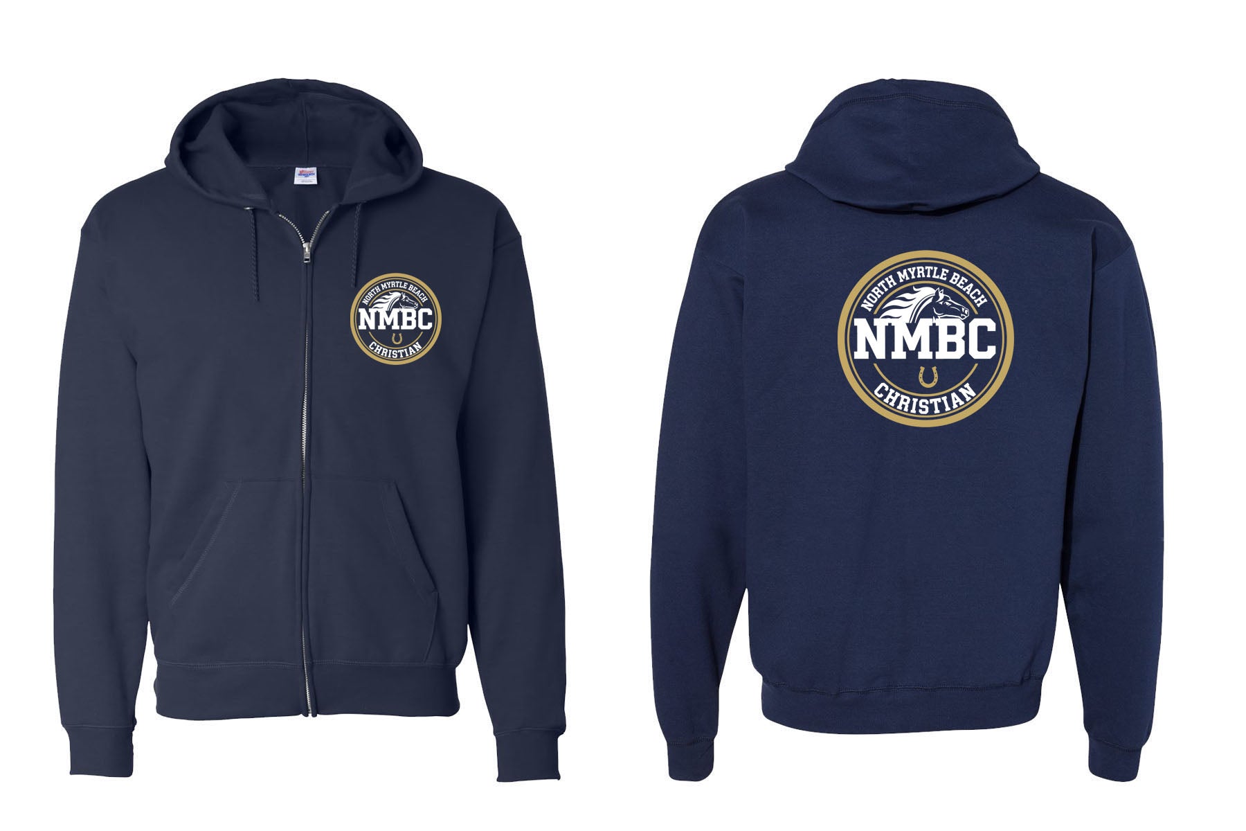 NMB Christian School Spiritwear design 3 Zip up Sweatshirt