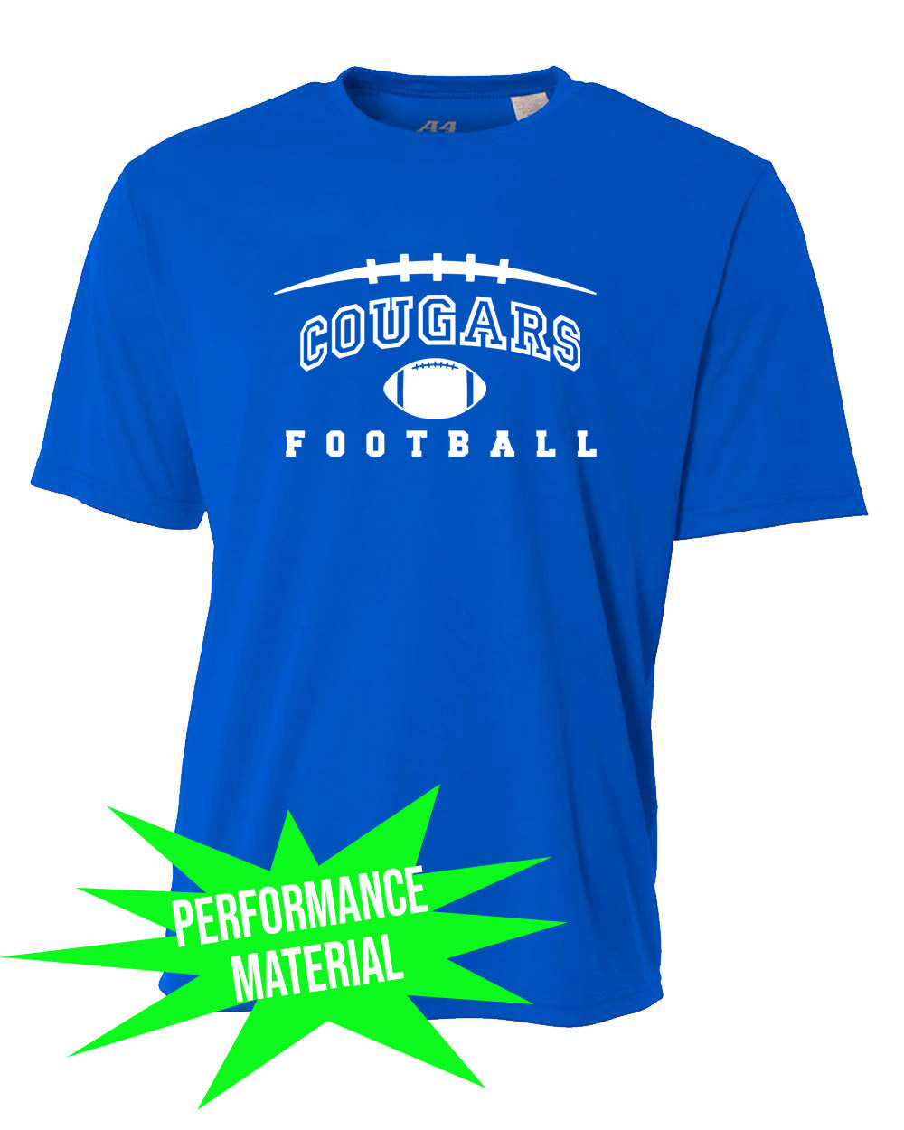 Kittatinny Football Performance Material design  T-Shirt