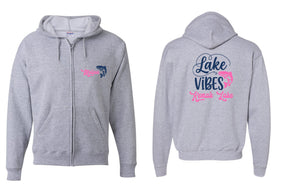 Kemah Lake design 3 Zip up Sweatshirt