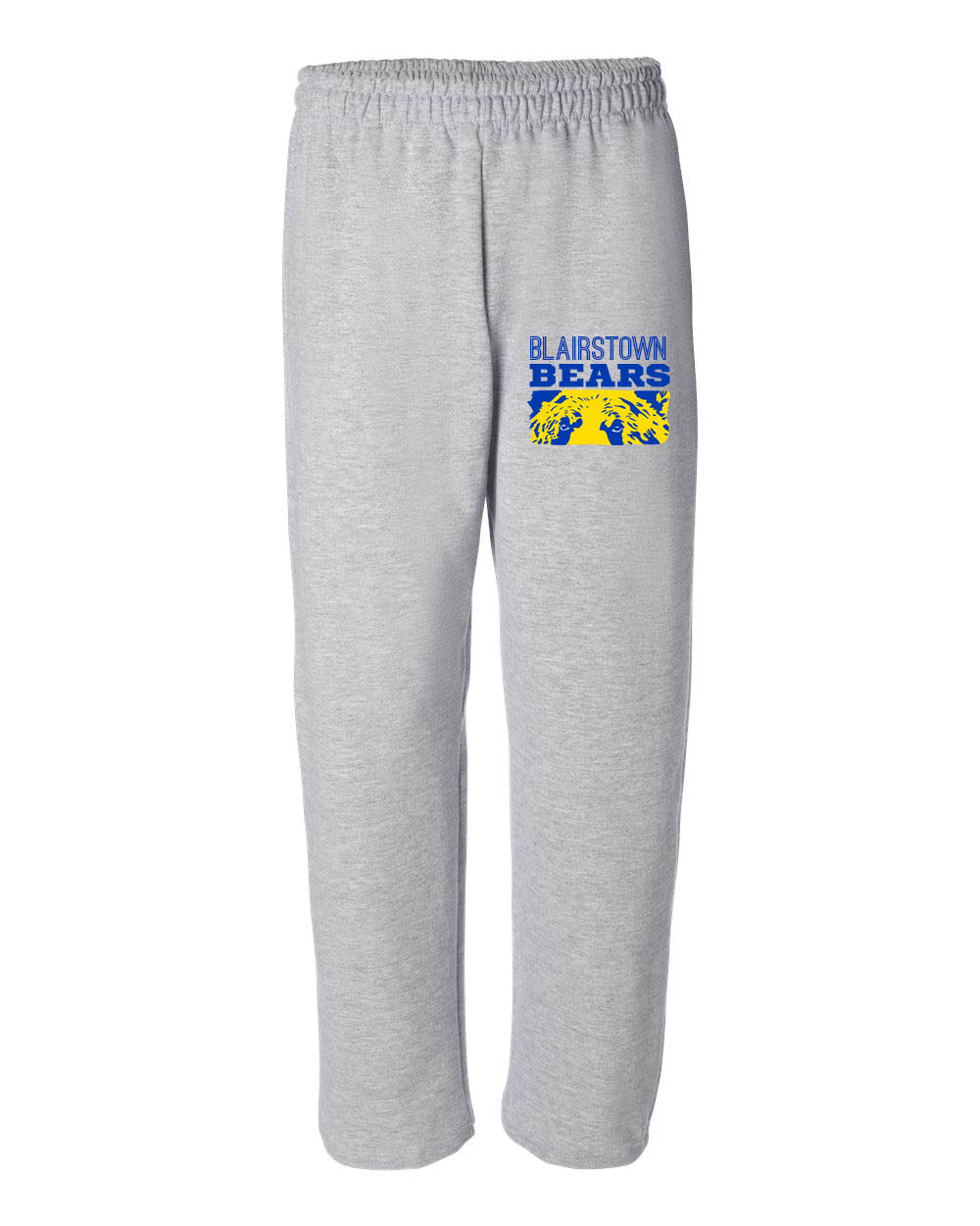 Blairstown Bears Design 4 Open Bottom Sweatpants