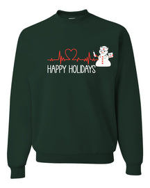 Snowman heartbeat non hooded sweatshirt