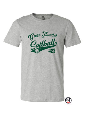 Green Thunder Softball Design 2 T-Shirt