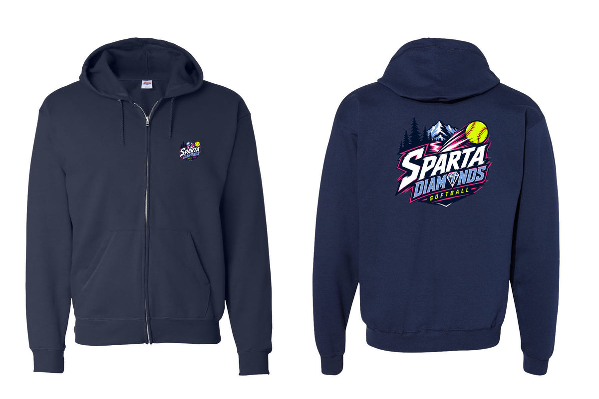 Sparta Diamonds design 1 Zip up Sweatshirt