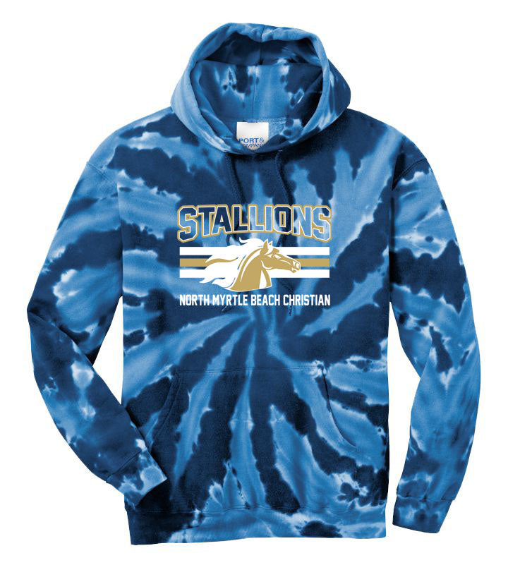 NMB Christian School Tie-Dye Hooded Sweatshirt Design 1