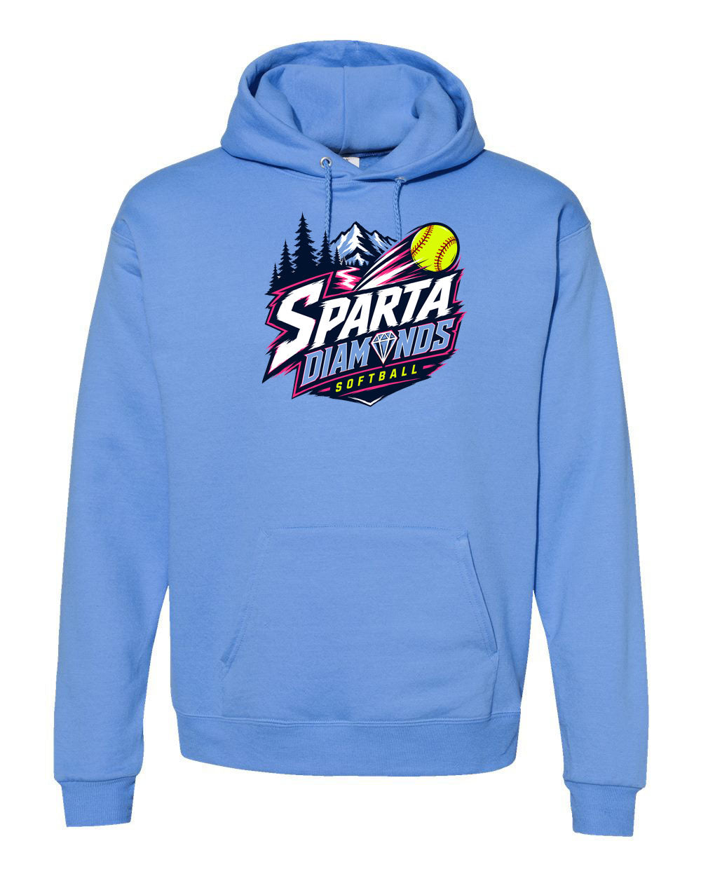 Sparta Diamonds Hooded Sweatshirt Design 1