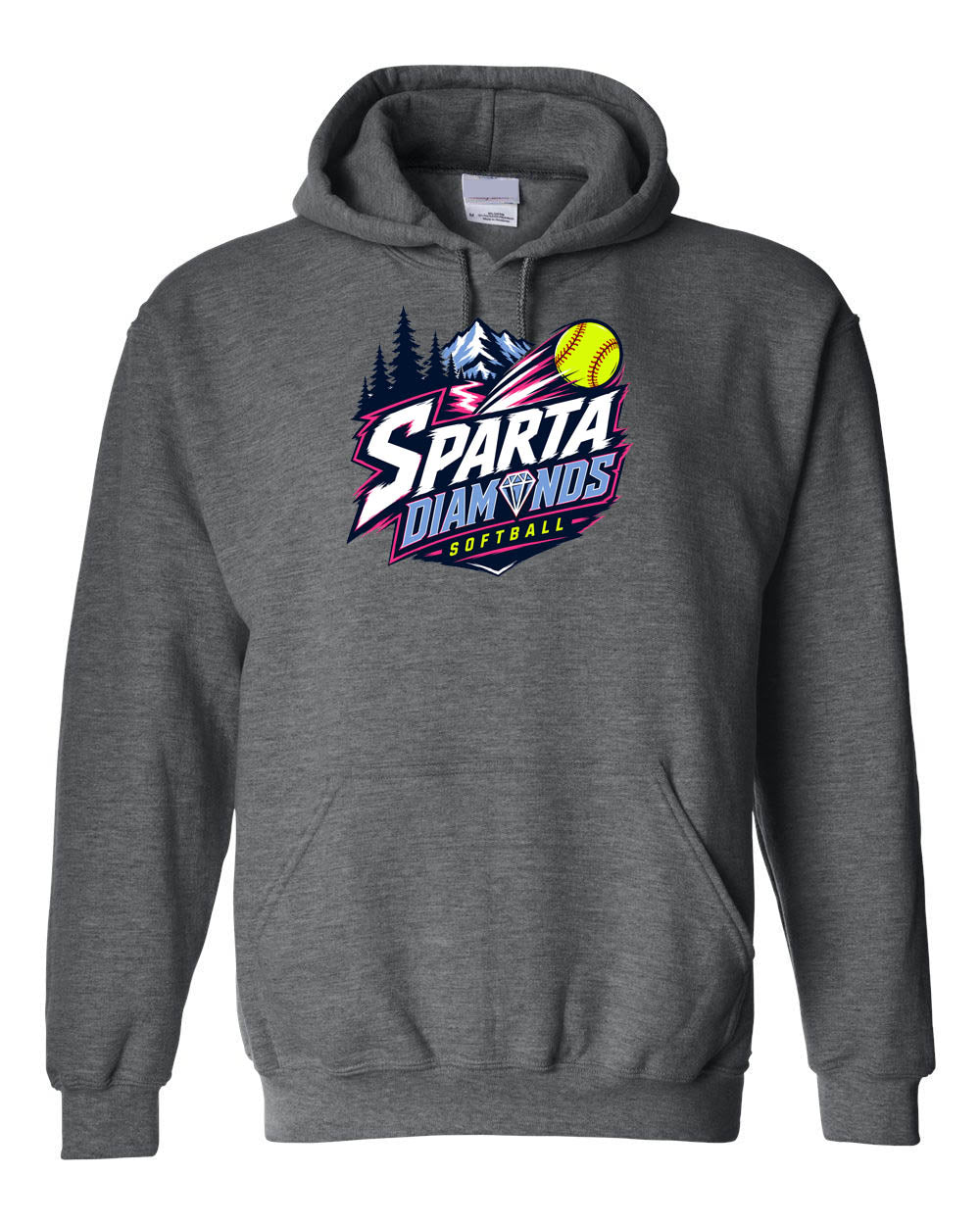 Sparta Diamonds Hooded Sweatshirt Design 1