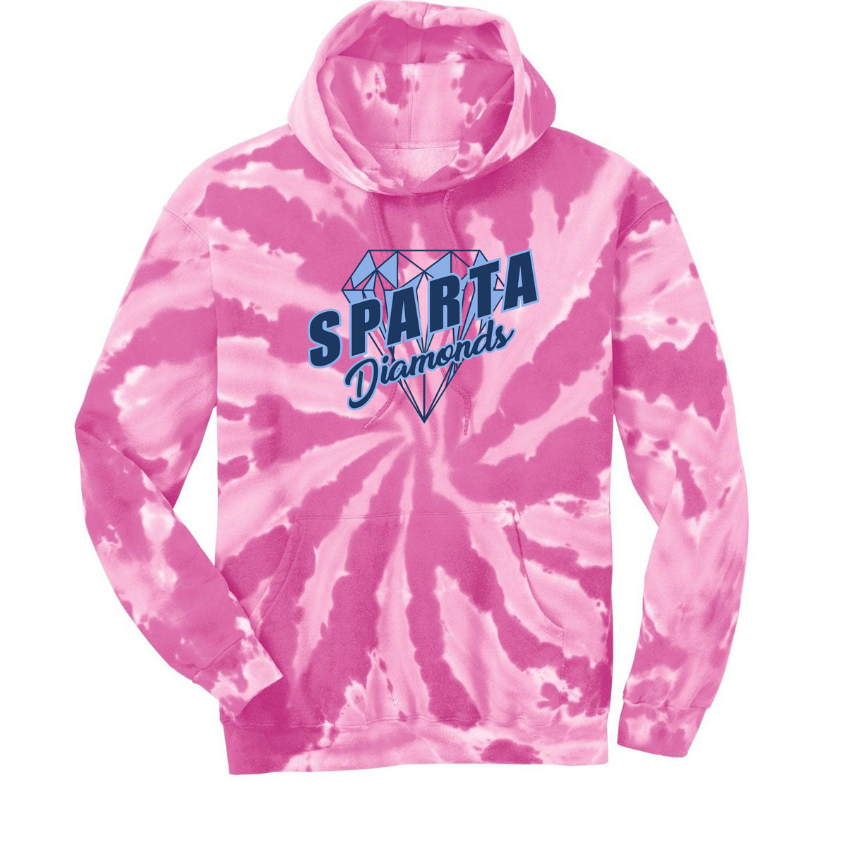 Sparta Diamonds Tie-Dye Hooded Sweatshirt Design 2